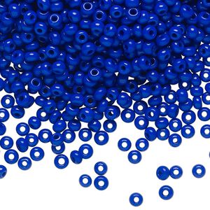 Seed bead, Preciosa Ornela Czech glass, pkg/500g, #8 rocaille, opaque lapis blue, (33060).