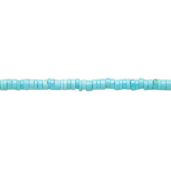 Sleeping beauty turquoise 1pkg1, heishi bead natural 15.5-16 inch 3x1mm-3x2mm image number 0