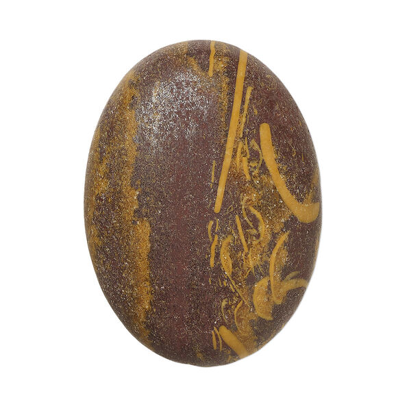 Cabochon, chrysanthemum stone (natural), 30x22mm calibrated oval, B grade, Mohs hardness 3 to 4. Sold individually. image number 0