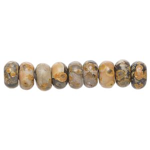 Leopardskin jasper 1pkg10, rondelle bead natural 8x5mm