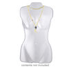Display, acrylic, clear, 27 x 16 x 4-inch women's half torso with hanging tab. Sold per pkg of 3. image number 3