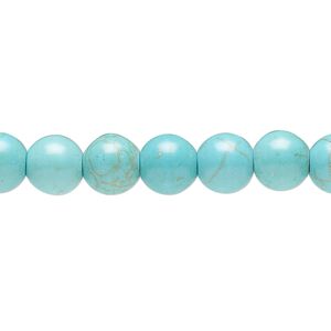 Magnesite 1pkg1, round bead 15 inch 7-8mm