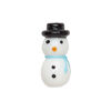 Bead, lampworked glass, opaque white and multicolored, 26x12mm snowman. Sold individually. image number 0