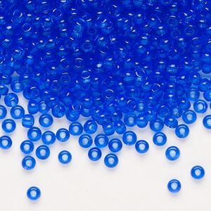 Seed bead, Preciosa Ornela Czech glass, pkg/50g, #8 rocaille, transparent light blue, (30050).