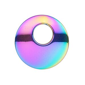 Hemalyke™ 1pkg1, electroplated double-sided go-go drop 28.5mm