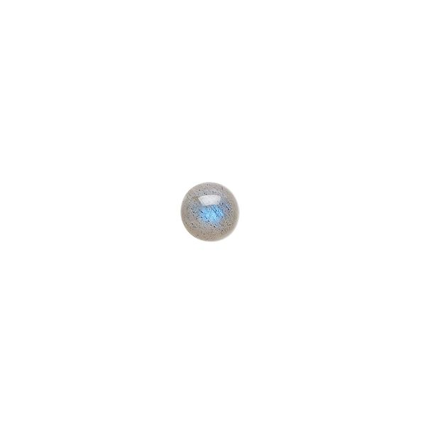 Labradorite 1pkg1, hand-cut calibrated round cab natural 6mm image number 0