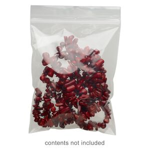 Bag, Tite-Lip™, plastic, clear, 4x5-inch top zip. Sold per pkg of 1,000.