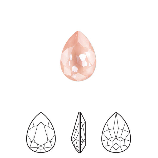 Fancy stone 1pk crystal flamingo ignite, Crystal Passions® 14x10mm pear 4320 image number 0