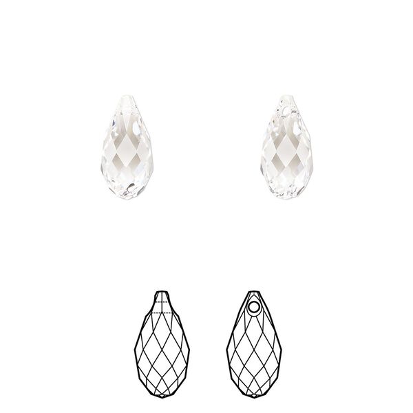 Briolette 144pk crystal, Swarovski® 11x5.5mm pendant drop 6010 image number 0
