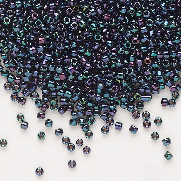 Seed bead, Dyna-Mites™, glass, pkg/1/2kg, #11 round, opaque iris blue, (90501 11/0 RR). image number 0