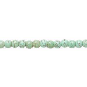 Magnesite 1pkg1, round bead 15 inch 3-5mm