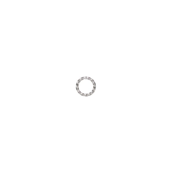 Jump ring, stainless steel, 10mm twisted round, 7.4mm inside diameter, 16 gauge. Sold per pkg of 50. image number 0