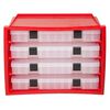 Organizer, Plano® StowAway®, plastic, red / clear / black, 9-1/2 x 15-1/2 x 11-1/4 inches. Sold individually. image number 1