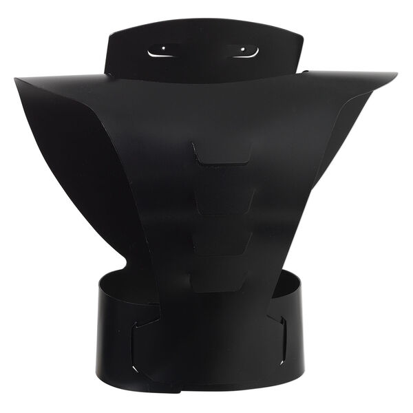 Display, foldable, necklace and earring, acrylic, black, 8-1/2 x 9 x 4-inches assembled. Sold per pkg of 2. image number 1