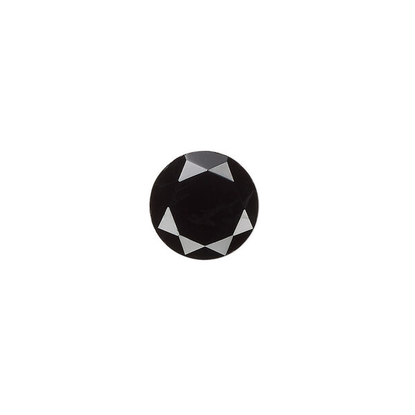 Black onyx 1pkg1, calibrated faceted round cab B grade, 10mm image number 0
