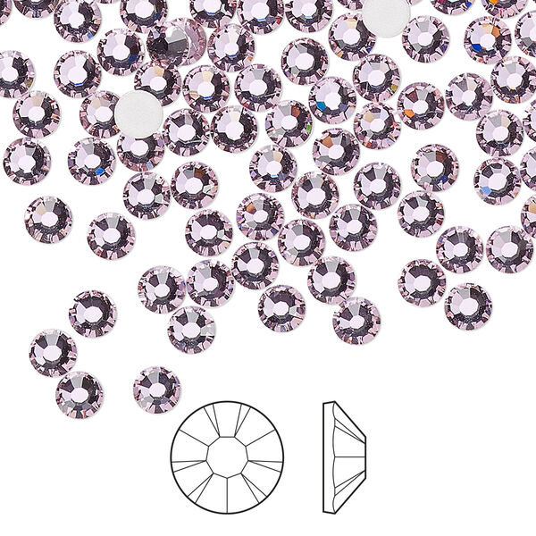 Flat back 144pk mesmera foil back, Preciosa MAXIMA Czech crystal rhinestone 3.8-4mm chaton rose round SS16 image number 0