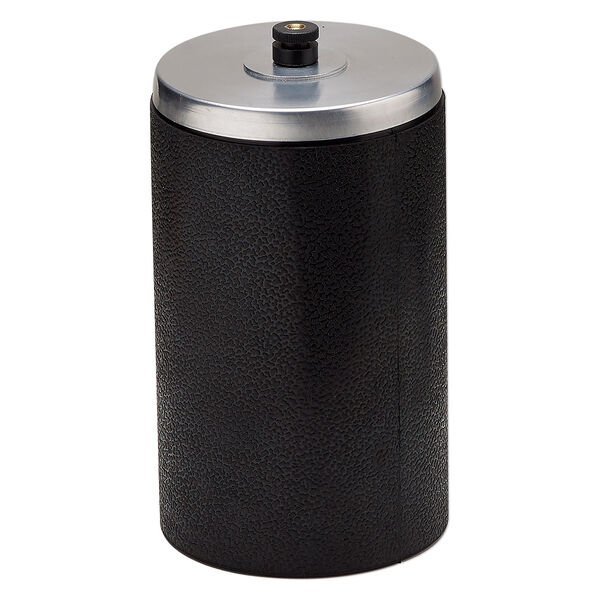 Replacement tumbler barrel, Tumble Bee®, rubber and aluminum, black and silver, 8x4.5 inches, 4-pound capacity. Sold individually. image number 0
