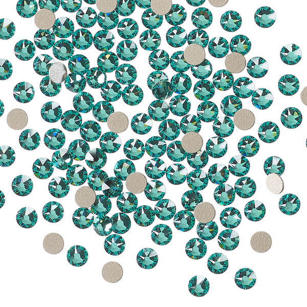 Flat back 1pkg144 Caribbean green foil back, Crystal Passions&reg; Regenerated 3-3.2mm rose round SS12 2088 image number 0