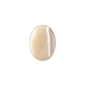 Cabochon, mother-of-pearl shell (natural), 18x13mm calibrated oval, Mohs hardness 3-1/2. Sold per pkg of 2.