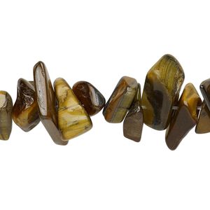 Tigereye 1pkg1, chip bead natural 15 inch large