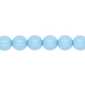 Pearl 100pk aqua blue, Preciosa Czech crystal 8mm round