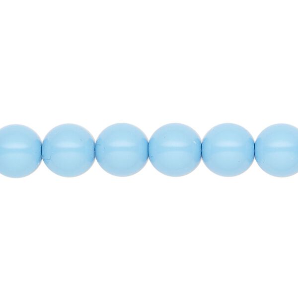 Pearl 100pk aqua blue, Preciosa Czech crystal 8mm round image number 0