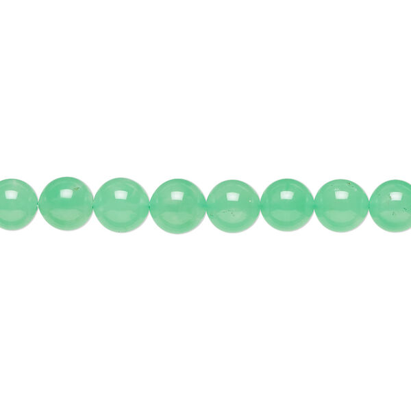 Bead, chrysoprase (natural), 6mm round, A- grade, Mohs hardness 6-1/2 to 7. Sold per 15-inch strand. image number 0