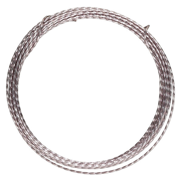 Wire, ParaWire™, titanium-finished copper, twisted square, 21 gauge. Sold per 15-foot section. image number 0