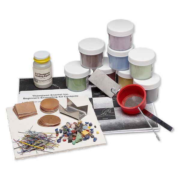 Starter set, Thompson Enamel Vitrearc©, stainless steel and enamel, pkg/34-piece set, assorted colors. image number 0