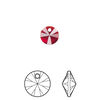 Drop 12pk Siam, Crystal Passions® 8mm pendant mini disk 6428 image number 0