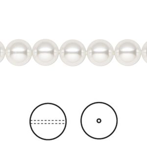 Pearl 50pk moonlight, Crystal Passions® 8mm round 5810