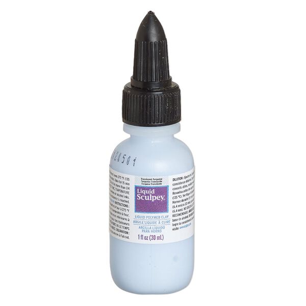 Liquid polymer clay 1pkg1, 1-fluid ounce translucent turquoise Liquid Sculpey® image number 0