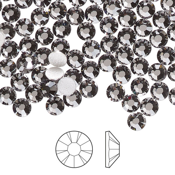 Flat back 1pkg1440, lilac ash foil back Preciosa MAXIMA Czech crystal hotfix rhinestone, 4.6-4.8mm chaton rose round SS20 image number 0