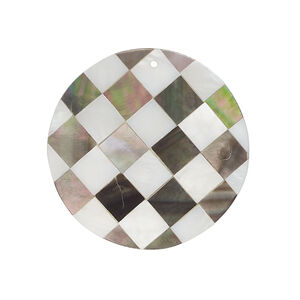 Black lip shell / gold lip shell / mother-of-pearl shell 1pkg1, top-drilled 1sided flat round focal 29- 30mm