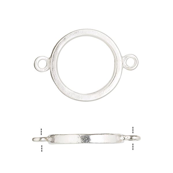 Link, Hill Tribes fine silver, 27x19mm smooth round. Sold individually. image number 0