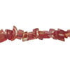 Bead, glass 1pkg1, translucent cherry, small to extra-large chip, 30-inch strand. image number 0