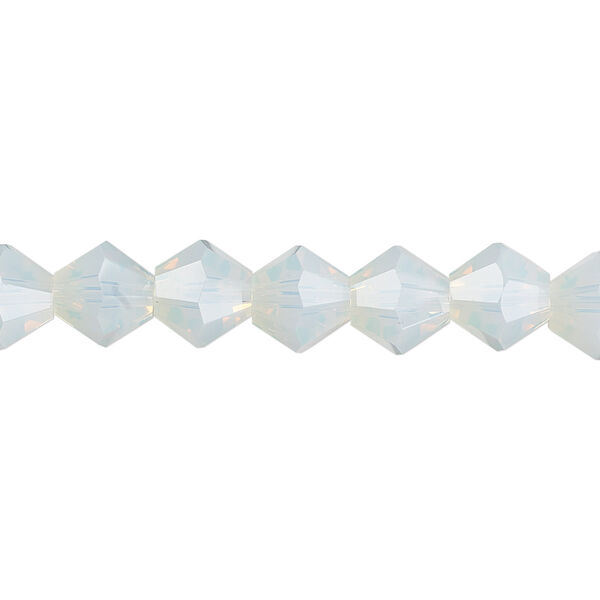 Bead 1pk translucent clear frosted, Celestial Crystal® 8mm bicone 15.5-16 inch image number 0