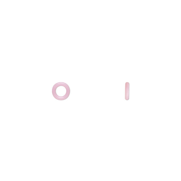 Component, Oh! Ring™, silicone, baby pink, 5mm round with 2.5mm hole. Sold per pkg of 500. image number 0