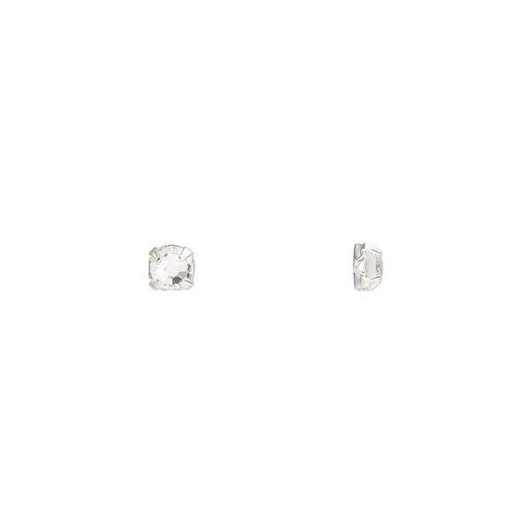 Bead 1440pk rose montees crystal silver plate, Preciosa Czech crystal 3-3.2mm round SS12 image number 0