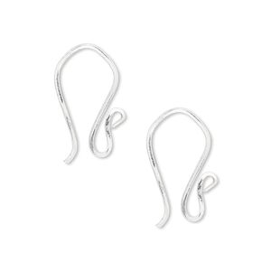 Ear wire fishhook 1pkg10 sterling silver-filled, 19mm flat / open loop / flat wire, 20 gauge 5 pair