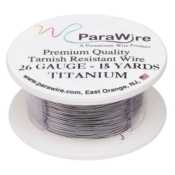 Wire, ParaWire™, titanium-finished copper, round, 26 gauge. Sold per 15-yard spool. image number 0