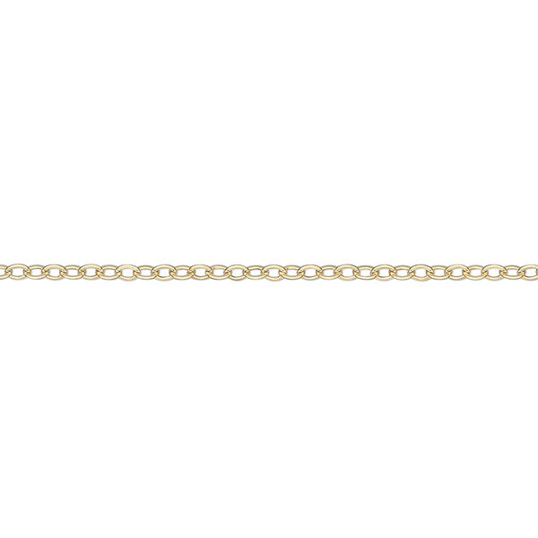 Chain, 14Kt gold-filled, 1.7mm flat cable. Sold per pkg of 5 feet. image number 0