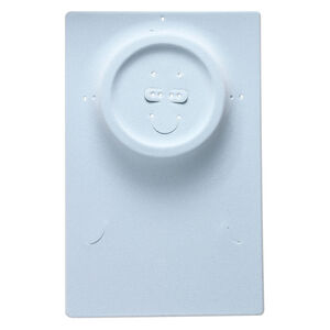 Display, necklace / bracelet / earring, velveteen and plastic, light blue, 10 x 6-1/2 x 1/2 inch rectangle. Sold per pkg of 4.