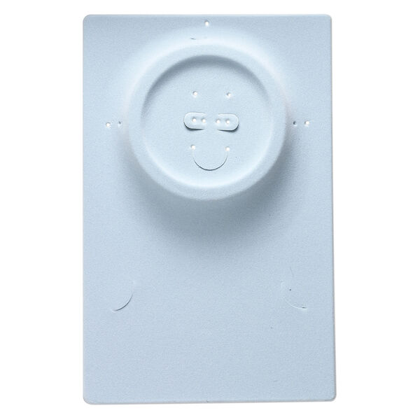 Display, necklace / bracelet / earring, velveteen and plastic, light blue, 10 x 6-1/2 x 1/2 inch rectangle. Sold per pkg of 4. image number 0