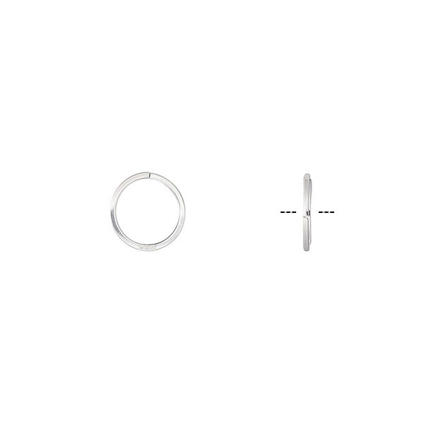 Jump ring, sterling silver, 8mm round square wire, 6.6mm inside diameter, 22 gauge. Sold per pkg of 50. image number 0