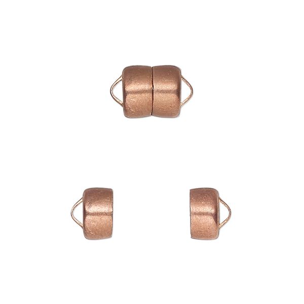Clasp, Mag-Lok®, magnetic, copper, 8.6x7.7mm barrel. Sold individually. image number 0