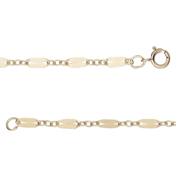 Chain, 14Kt gold-filled, 2.6mm long and short oval, 20 inches with springring clasp. Sold individually. image number 0