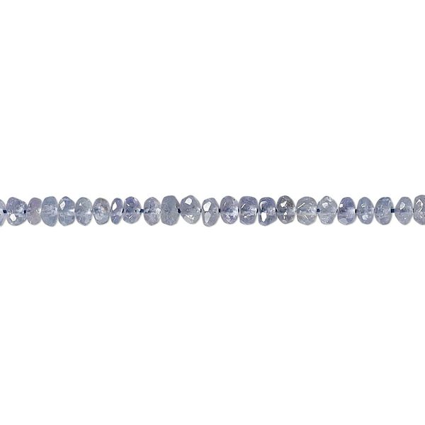Tanzanite 1pkg1, hand-cut faceted rondelle bead 14 inch 2x1mm-3x2mm image number 0