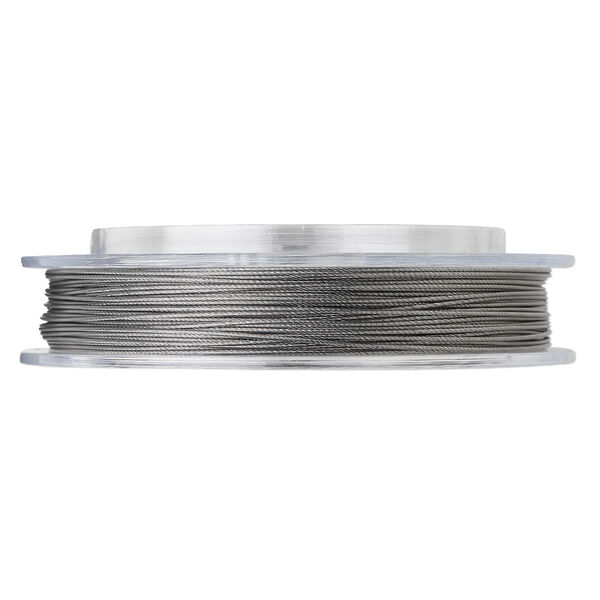 Beading wire, Tigertail™, nylon-coated stainless steel, clear, 7 strand, 0.026-inch diameter. Sold per 100-foot spool. image number 0