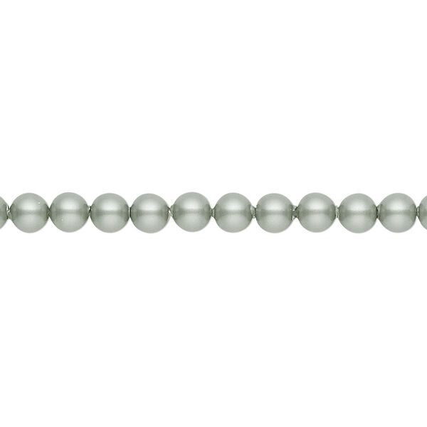 Pearl 100pk powder green, Crystal Passions® 4mm round 5810 image number 0